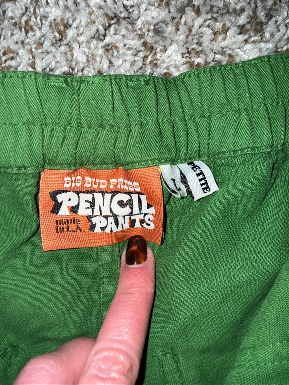 Big Bud Press Kelly Green Cargo Pants with Utility Pockets - Picture 2 of 4
